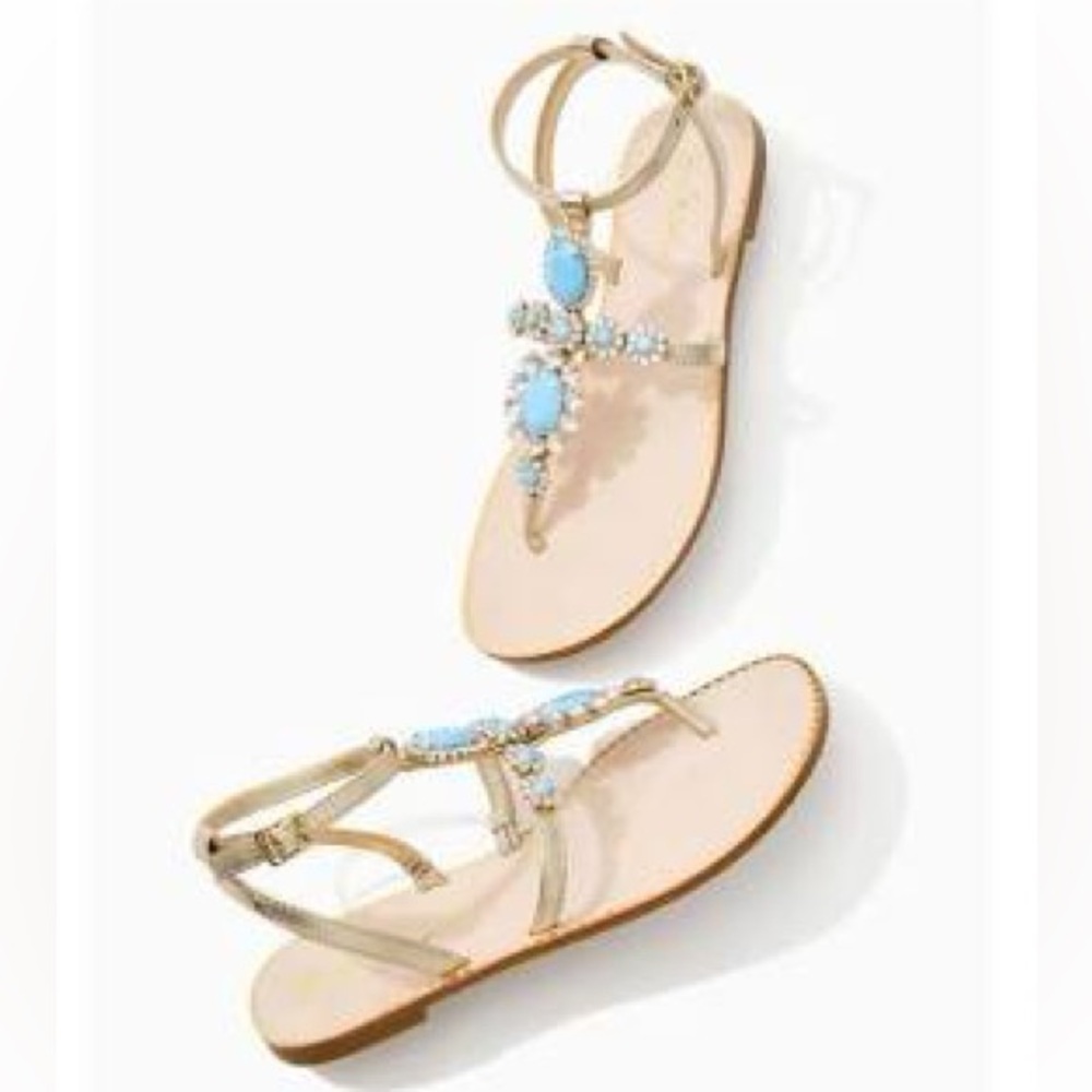 BRAND NEW in Box Lilly Pulitzer Katie Embellished Sandal
